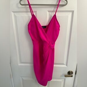 AKIRA Hot Pink Mini Cocktail Dress // worn once // size L
